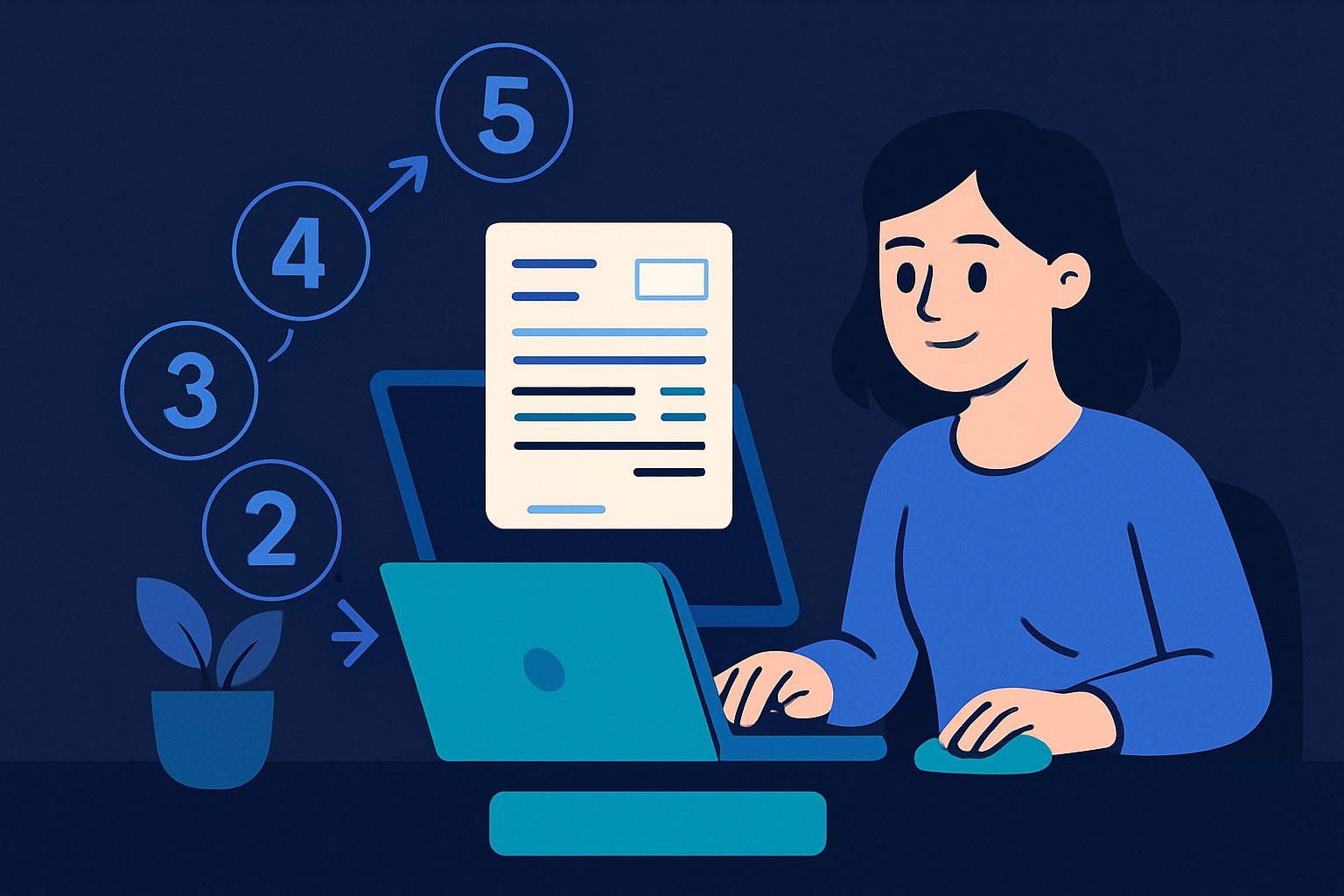Les 5 étapes d'une facture en ligne Simplifie-Ta-Compta