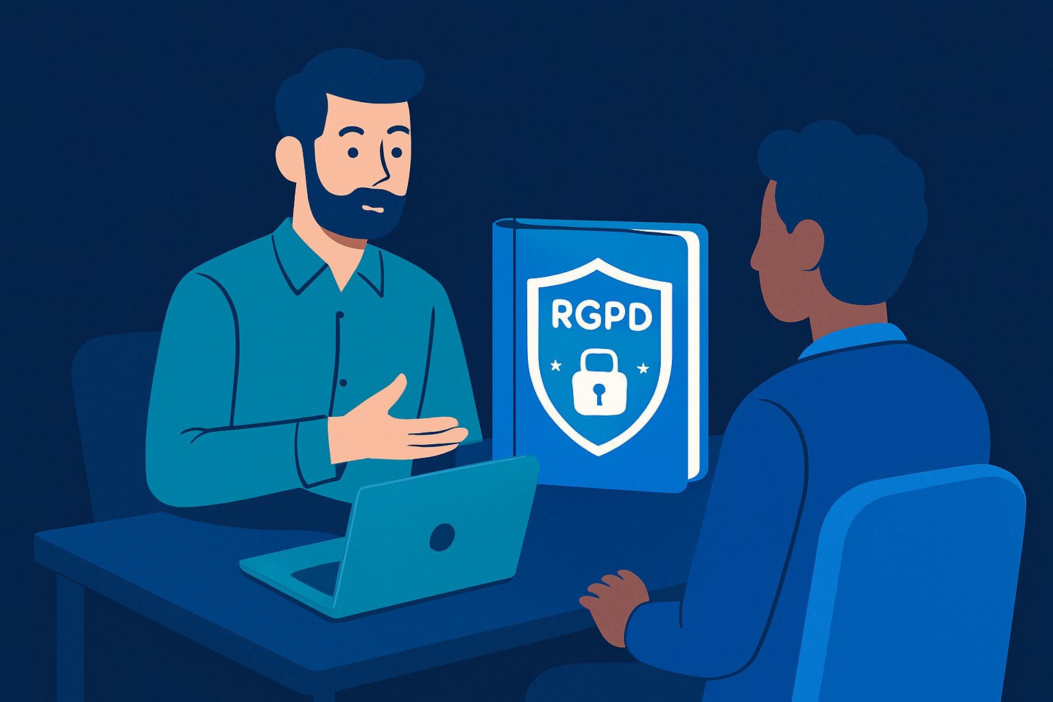 Le Compliance Kit RGPD de protection des données face à un consultant