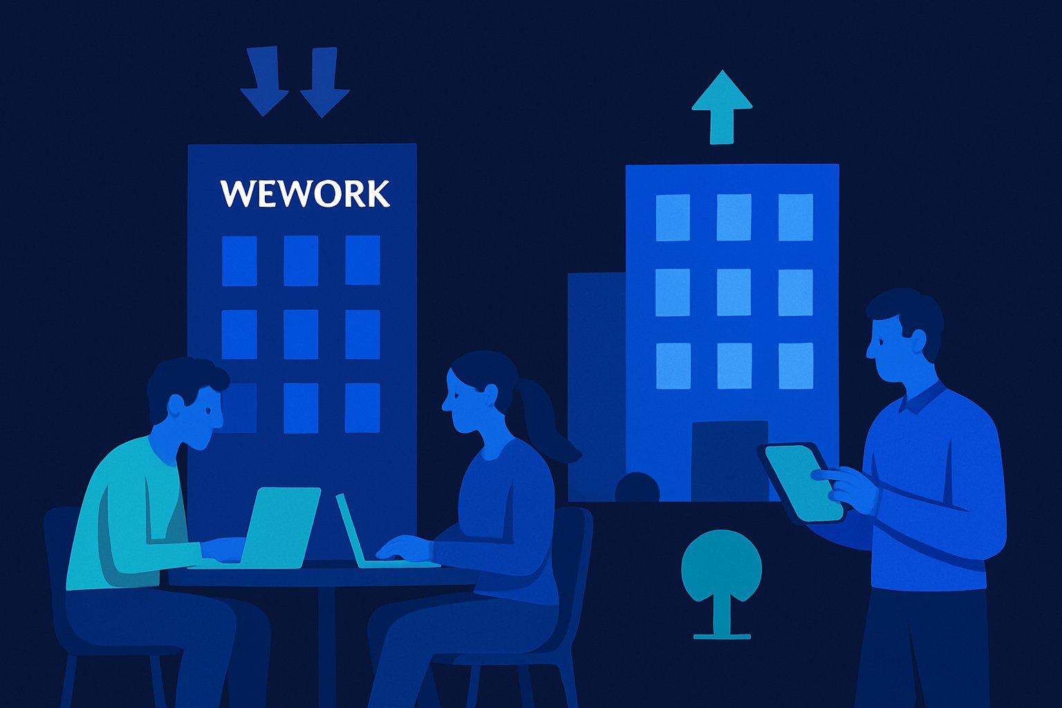 L'espace de bureau et coworking WeWork face aux acteurs locaux